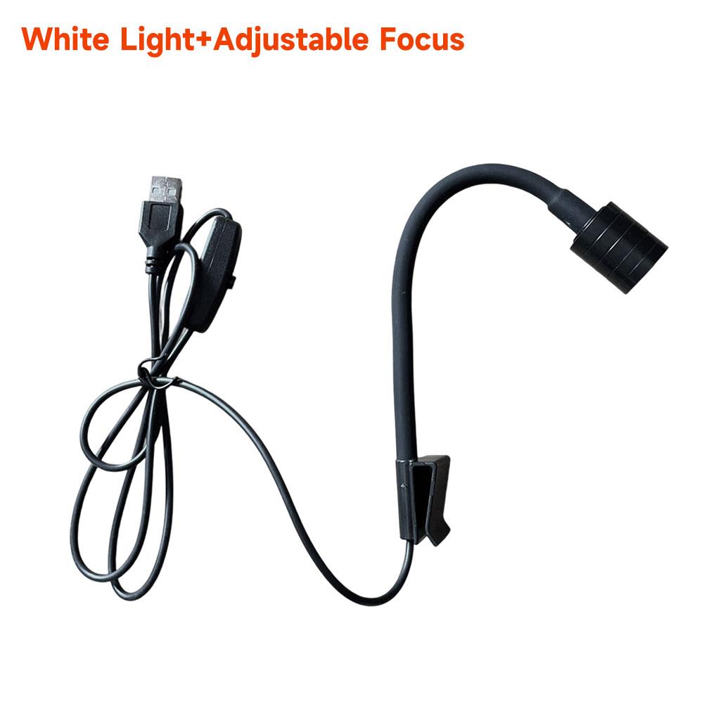 USB Adjustable Focus Aquarium Spot Light Aquascape Clip Lamp for Nano Fish Tank 360° Rotatable Clip Light for Betta/Small Aquariums Accessories