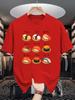 Japanese sushi Retro Print Unisexs Crew Neck T Shirt Oriental Warrior Graphic Short Sleeve Casual Cotton Fashion Street Tees