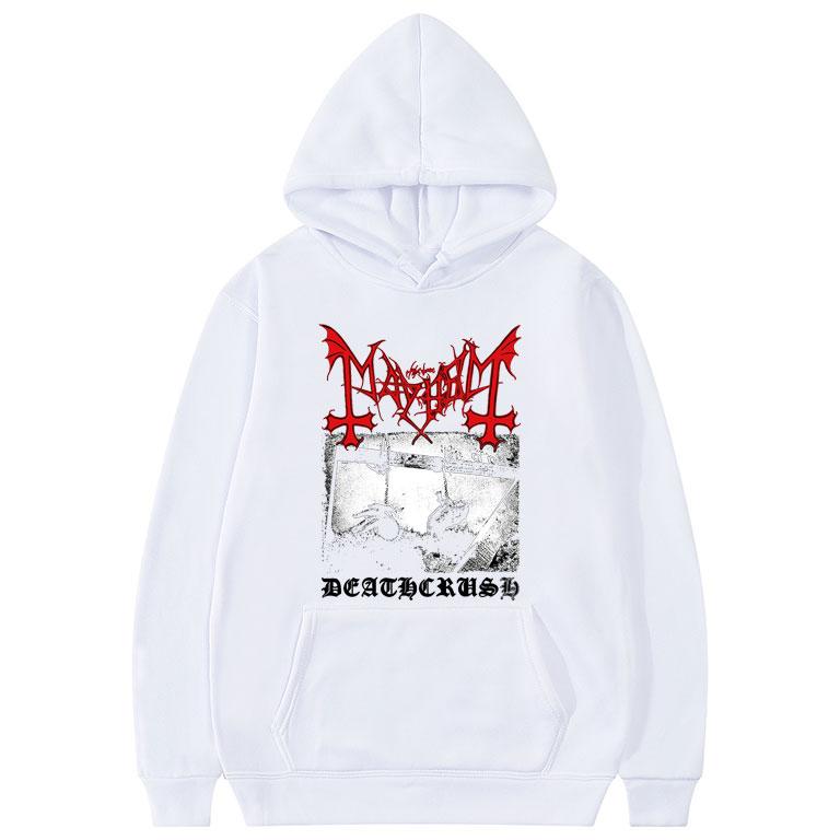 Mayhem Deathcrush Hoodie Music Rock Band Print Streetwear Unisex Women Hip Hop Fashion Sweatshirts Oversized Hoodie Male Tracksuits