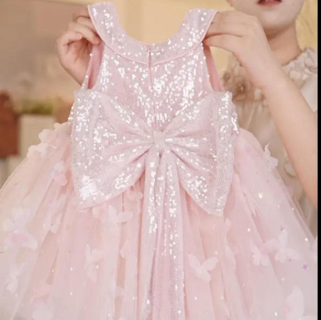 Mädchen Glitzerndes Prinzessin Puffrock Kleid - 2025 Frühling/Herbst Mode