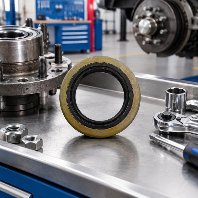 Trailer Wheel Seal Replacement, 5 Steel Frame Grease Seal Parts for Wheel Assembly Maintenance and Routine Service Tasks