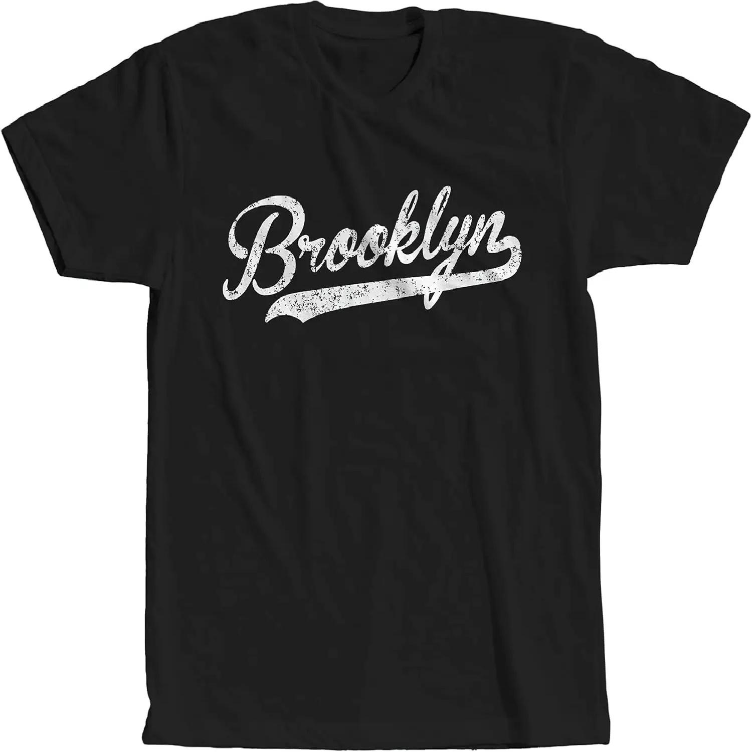 Retro Vintage Brooklyn Baseball Script T-Shirt XXXXL