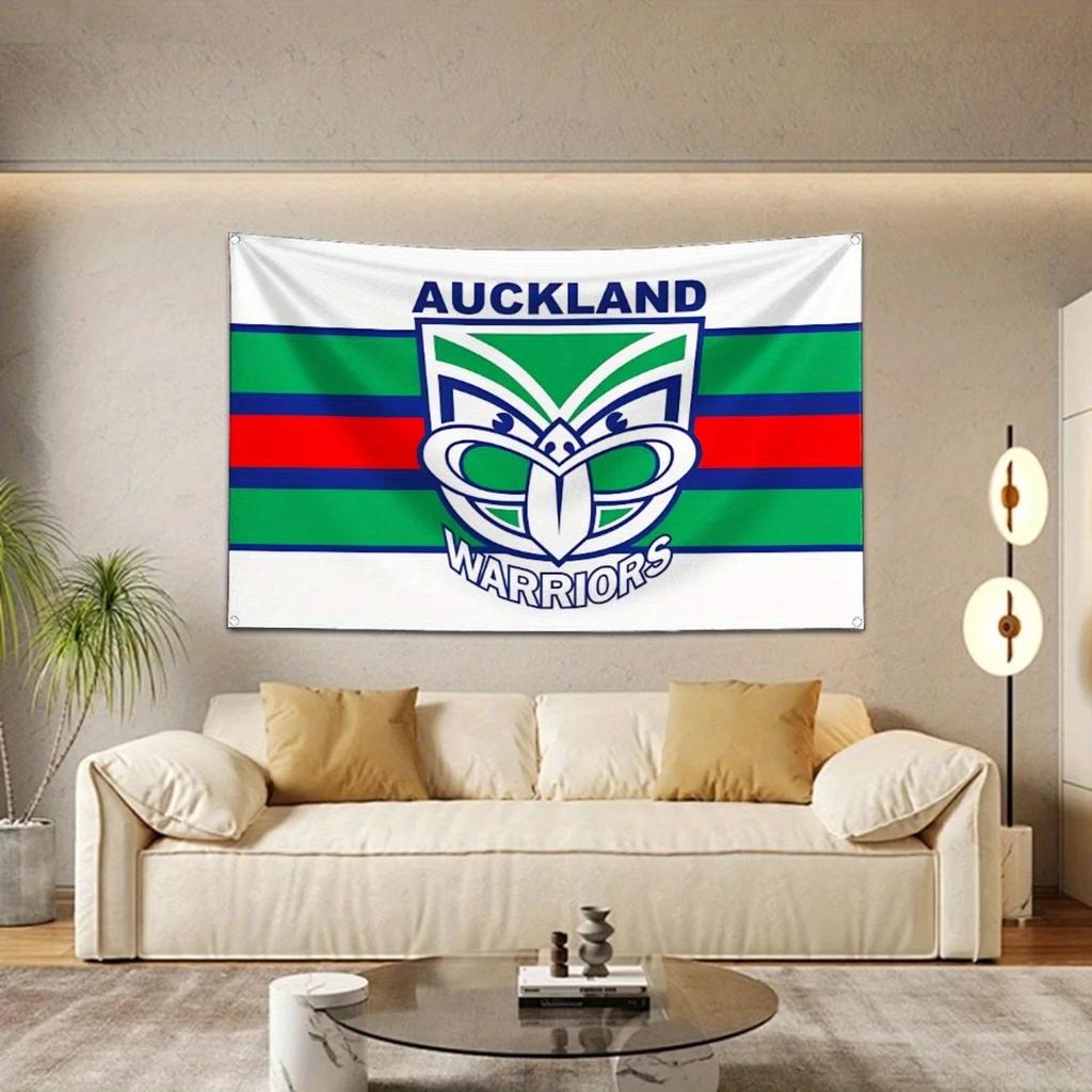 Nuova Zelanda Auckland Warriors Bandiera in Fibra con Stampa Digitale Adatta per Garage o Decorazione Esterna