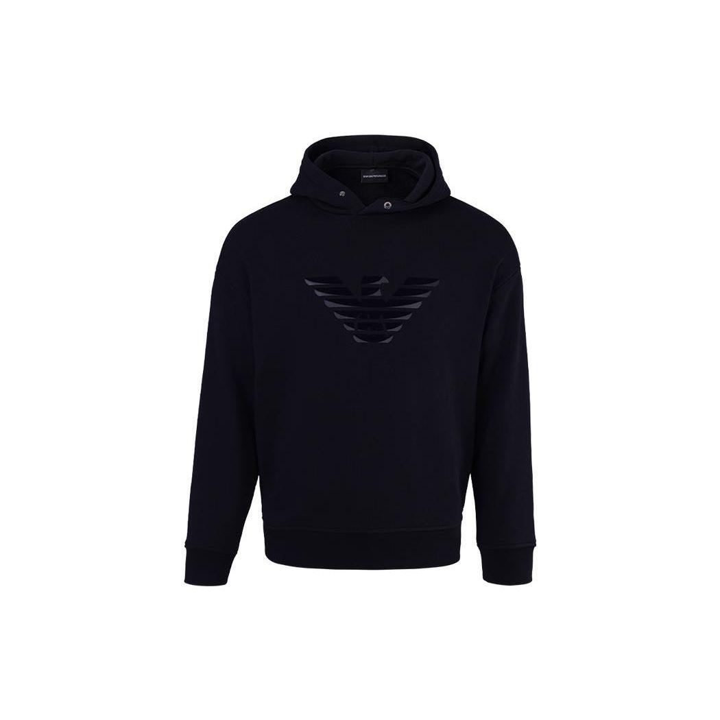 Emporio Armani FW22 Merklogo Bedrukte Hoodie Heren sweatshirt Marineblauw 6L1ML9-1JWPZ-09F4 L