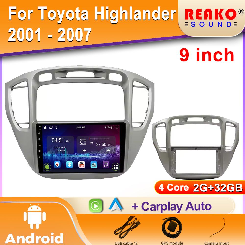 Android Car Radio For Toyota Highlander 2001 - 2007 Video Multimedia Player Navigation Stereo GPS 4G Carplay Autoradio
