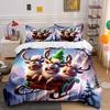 Three Reindeer Sledding Adventure Kid'S And Adults' Bedroom Decor, Exquisite Three-Piece Bedding Set Gift