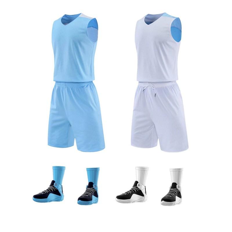 Reversible Basketball Jersey Set Kids Boys Youth Team Sport Uniform Breathable Athletic Tank Top