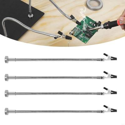 2/4Pcs Flexible Circuit Board Holder Clamps Flexible Gooseneck Metal Arm Soldering Helping Hands for Technician