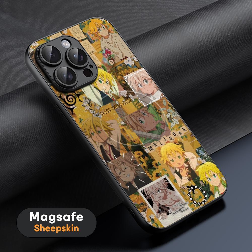 Meliodas The Seven Deadly Sins Poster Phone Case For iPhone 17 16 15 14 13 12 11 Plus Pro Max High-end Luxury Magsafe Sheepskin