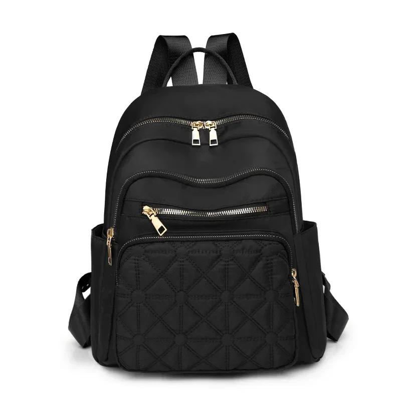 Women's fashion backpack  new luxury design  solid color  versatile basic style  backpack bag woman