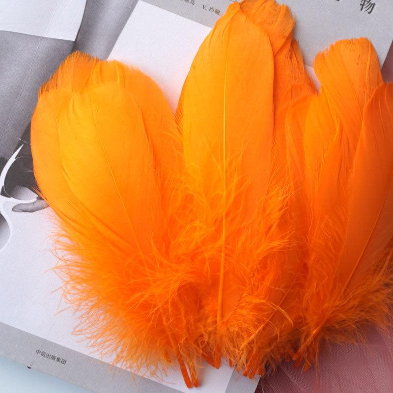 50Pcs Goose Feather Soft Big Floating Diy Sunflower Wall Decoration Dream Catcher Wing Decoration Handmade Material Colored Cat Stick Feather