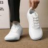 Wide Toe Walking Flats Fashion Business Casual Shoes Waterproof PU Leather Gym Fitness Sneakers