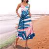 Dámské Léto Jaro Ležérní Květinové Sundress Bez rukávů Plážová Dovolená Splývavé Boho Tank Midi Šaty