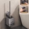 With Container Toilet Brush Holder Aluminum Wall Mounted Toilet Brush  Bathroom Cleaning