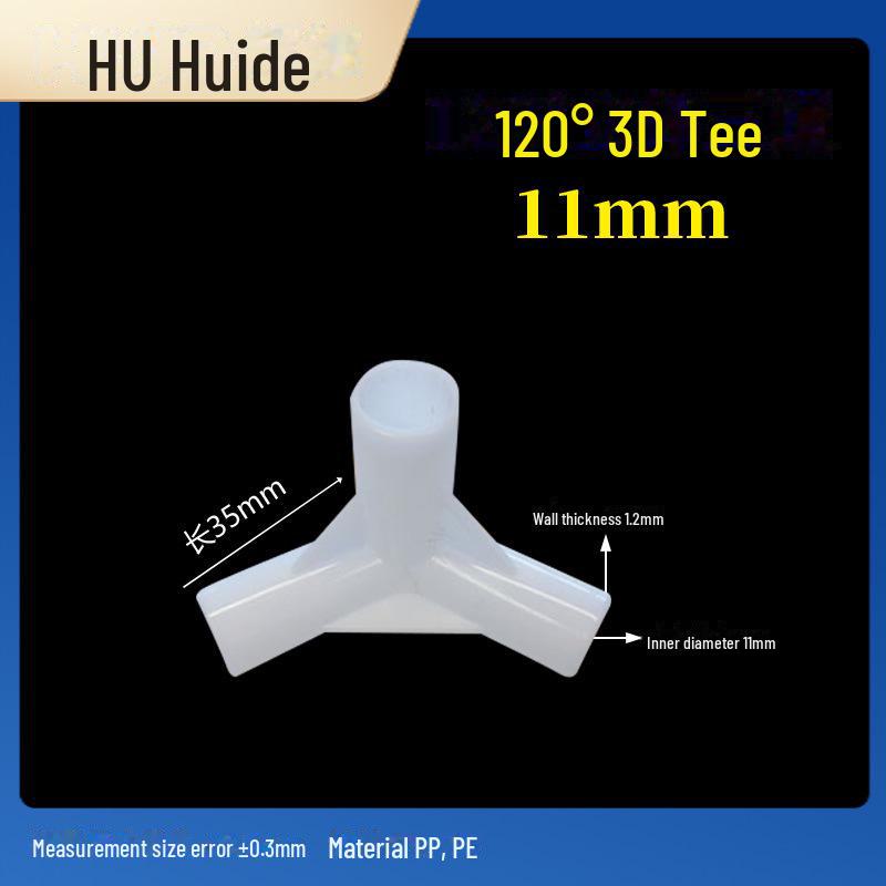 Three-Dimensional Plastic Right Angle Joint Connector for Tent and Studio Accessories
