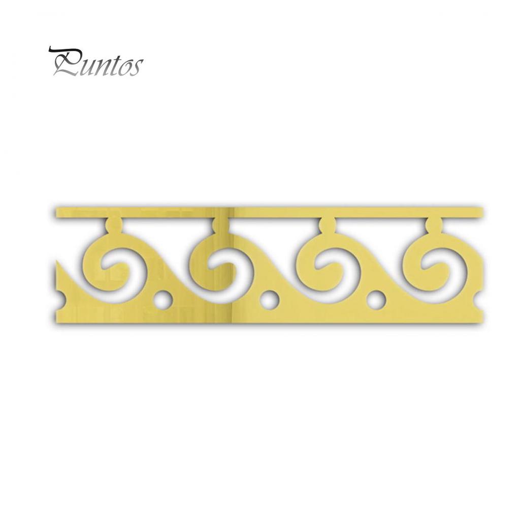 Buy Acrylic 3D Mirror Self Adhesive Waist Skirting Line Wall Sticker