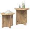 Side Table Set 2 pcs Artisan Oak Wood Based Material