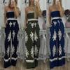 Europäischer und Amerikanischer Street Fashion Bandeau Print Jumpsuit mit High-Waisted Lässiger Hose für Damen (2023)