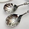 Food Serving Spoon with a Broad Shell-Form Bowl Stainless Steel for Gathering and Transferring Soups, Rice, and Casseroles