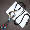 Collana in ceramica intrecciata in stile nazionale retrò, collana da donna, accessori per abbigliamento