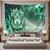 Custom Name Text Tapestry Hibernian FC Personalized Polyester Wall Tapestry For Bedroom And Room