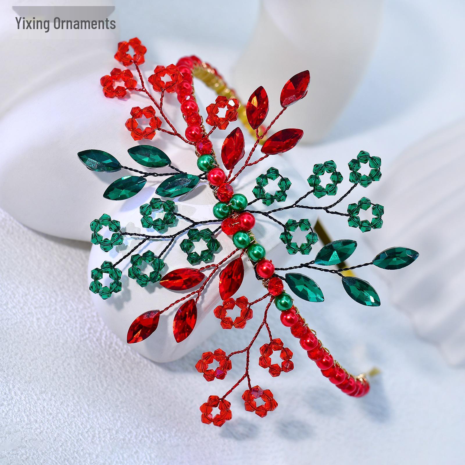 Yixing Christmas Theme Rhinestone Hair Accessories Headband A411