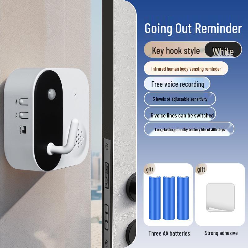 Elderly-Friendly Smart Gas & Door Reminder with Auto-Sensing Voice Alert включает батареи