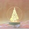 Luce Notturna 3D di Natale Babbo Natale Creativo Albero di Natale Lampada da Tavolo USB per Casa Camera da Letto