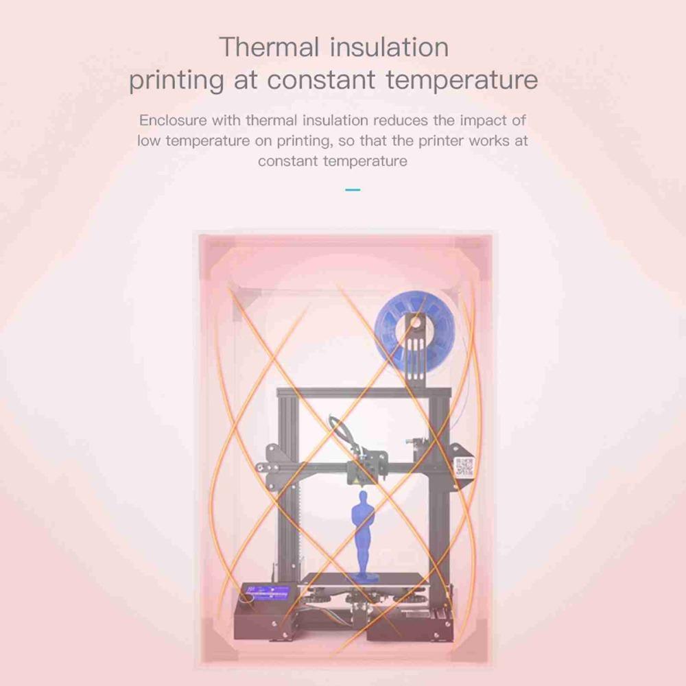 Black 3D Printer Enclosure Fireproof Printer Heating Cover for Bambu Lab X1C/X1E