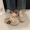Summer Women Mules Shoes Sports Round Toe Flat Female Footwear Sneakers Retro Platform Slip On Fashion Comfortable Half Slippers