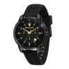 Maserati 44mm Black Silica Gel Chronograph Successo Series 5ATM Water Japanese Officially Authentic Men's Watch, Quartz, R8871621011, Resistance,