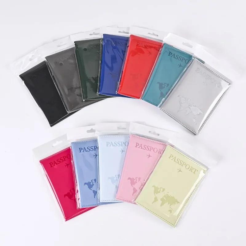 

Women Men Travel Passport Cover Holder Purse Bags PU Leather Passport Holder Case Business ID Card Credit Card Holder Wallet Bag