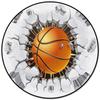 Living Room Bedroom Floor Mats Kids Room Area Rug Basketball Ball Retro Striped Print Round Rug