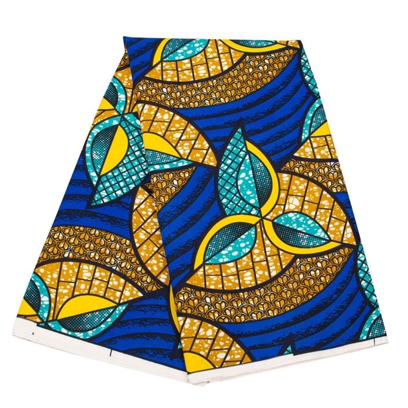 African Waxed Printing Fabric 3Yard Double Side Geometric Print Polyester Fabric For Sewing Craft and Home Decoration