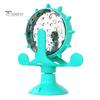Windmill Cat Treat Dispenser Dispenser, Interactive Rotating Food Toy, Suction Feeder Cup Fun Puzzle for Indoor Cats Solo Play, Mental Stimulation