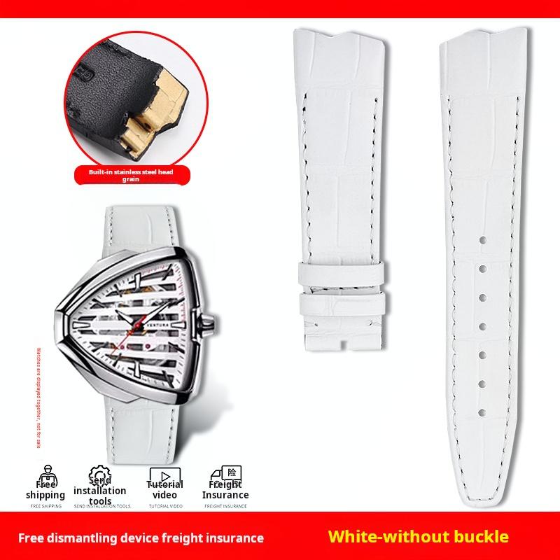 Für Hamilton VENTURA Presley 80. Jubiläum H24535331/H24525331/H24585331 Lederarmband Uhrenarmband Herren Schwarz Braun Armband