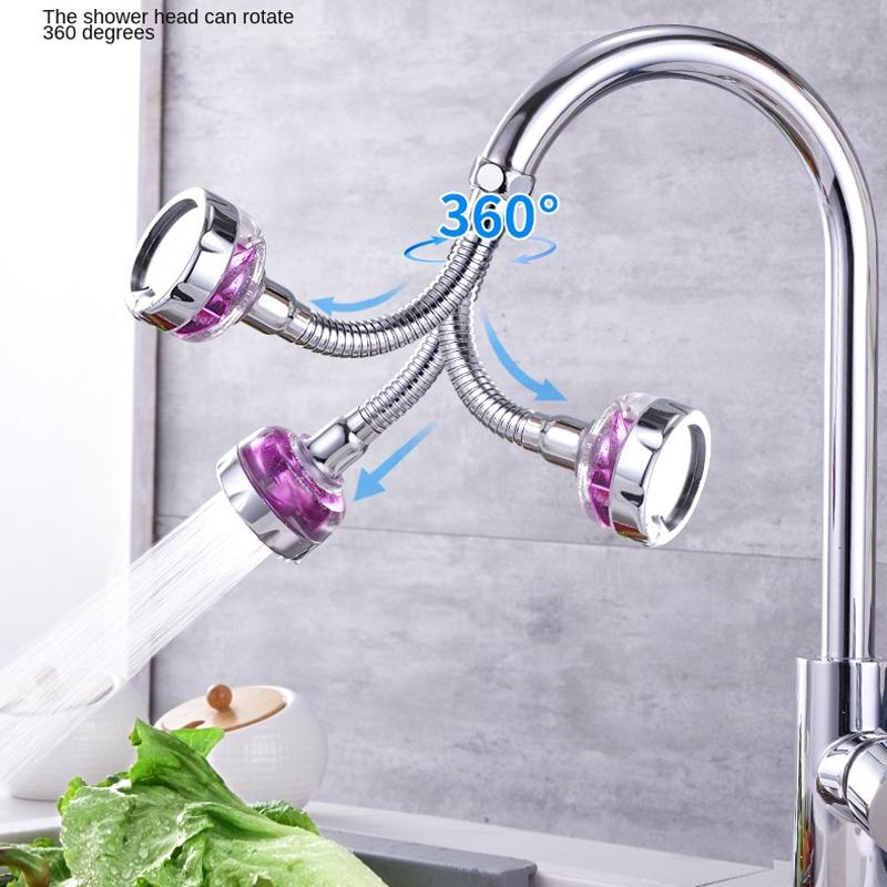Küchenarmatur Perlatore Turbo-Duschkopf 360° Drehung Spritzschutz Armatur Waschbecken Universelles Verlängerungsrohr Lüfterfilter
