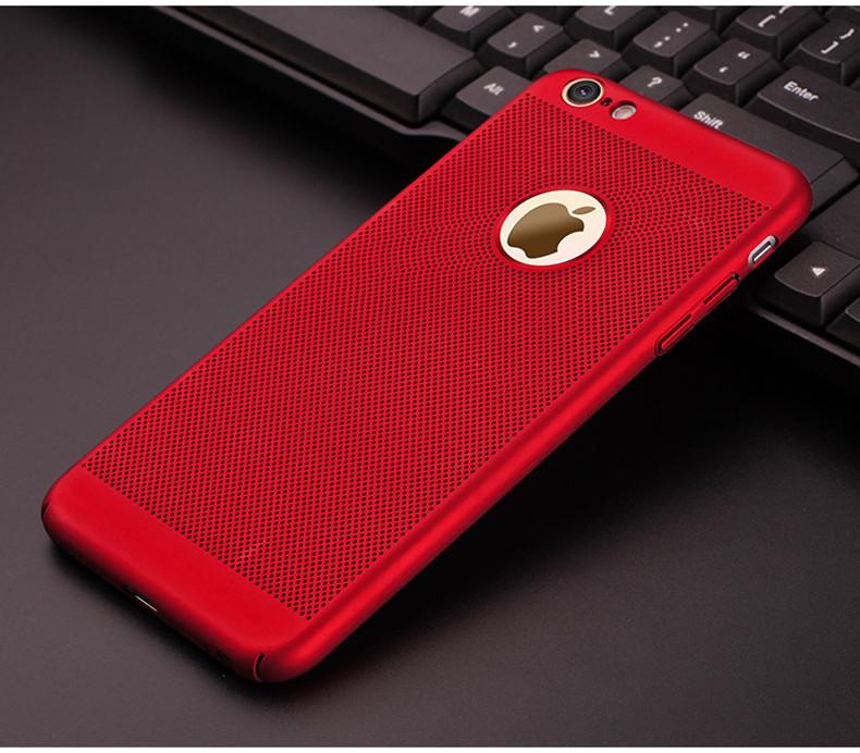 

Термоотводящий чехол для мобильного телефона для iPhone 6 Plus 7 Plus X Защитные чехлы For iPhone7/8 красный