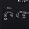 10pcs U Shape Silicone Conjoined Eyeglass Soft Nose Pads for Glasses Anti-Slip Insert Nose Pad