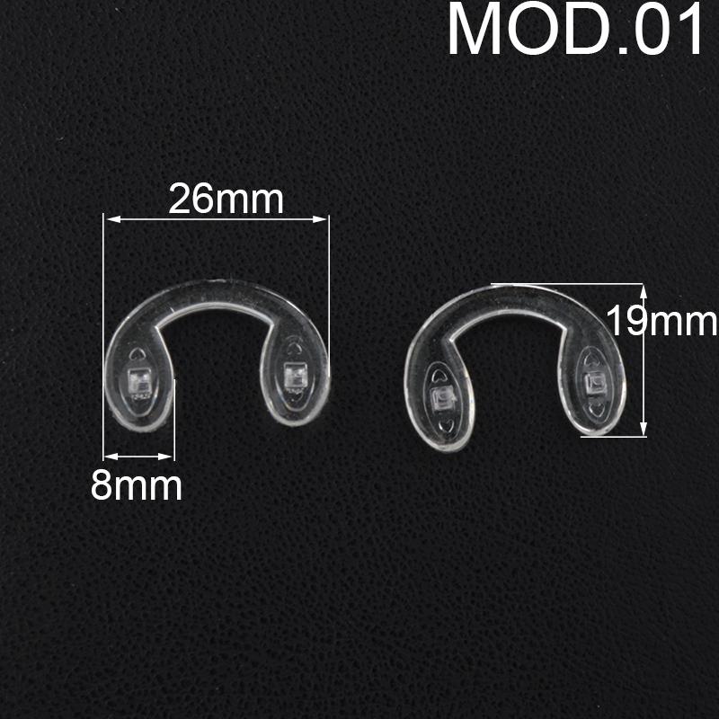 10pcs U Shape Silicone Conjoined Eyeglass Soft Nose Pads for Glasses Anti-Slip Insert Nose Pad