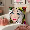 Pop Superstar BBritney Spears Cushion Cover Pillowcase Short Plush Invisible Zipper Room Sofa Cushion Cover