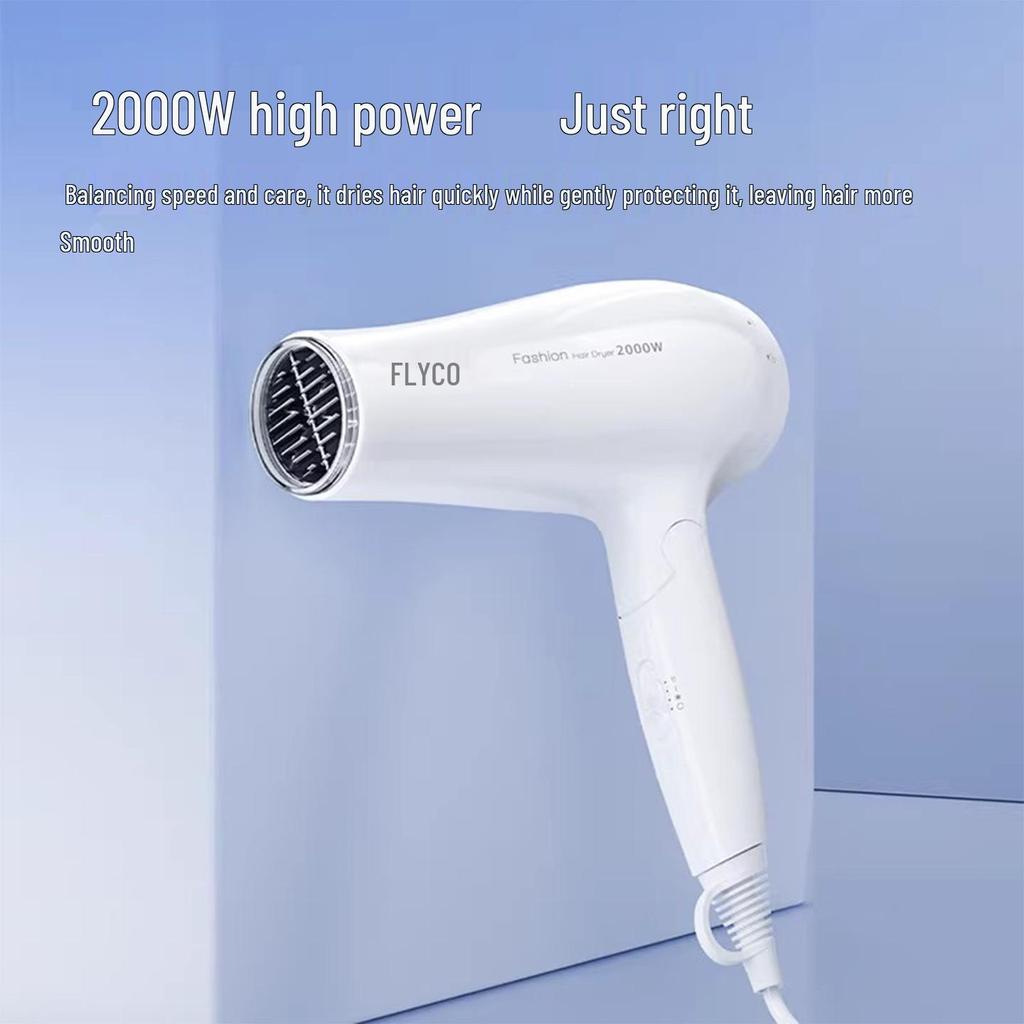 Flyco High Power Foldable Hair Dryer with Negative Ions for Damage-Free Quick Drying
