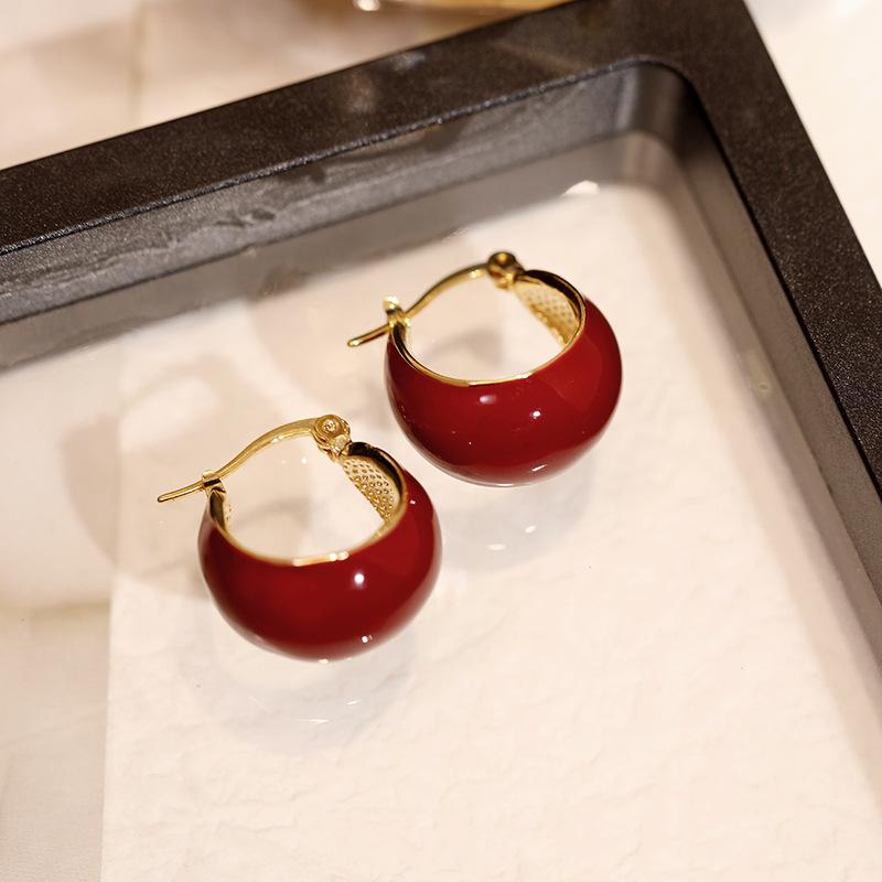 

Серьги-капли в форме буквы U, модные ретро-серьги с темпераментом в гонконгском стиле, нишевые универсальные серьги высокого класса для женщин