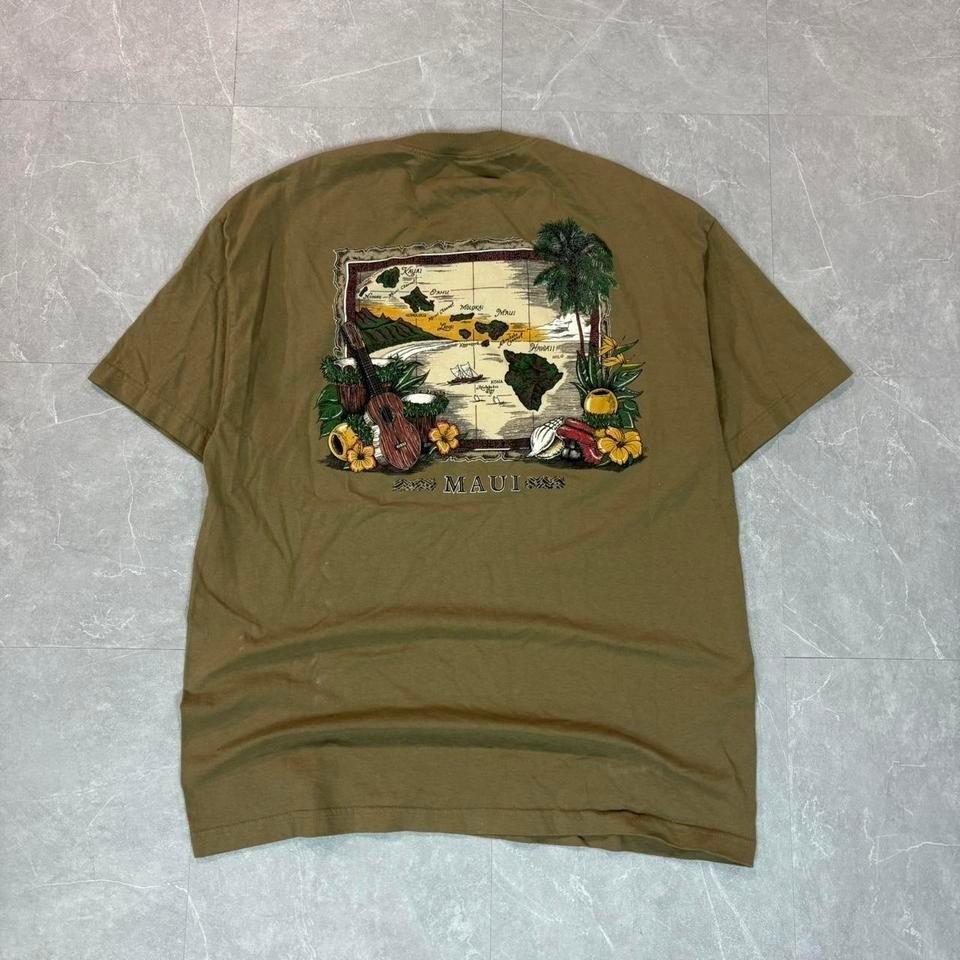 1990s Hawaiian map tee shirt hawaiian Unisex T-Shirt XL