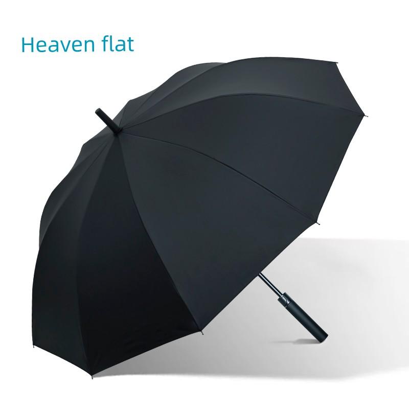 Paradise Umbrella Ten-Bone Extra Large Double Sun Umbrella Black Glue Sun Protection Men's Windproof Golf Automatic Straight Umbrella