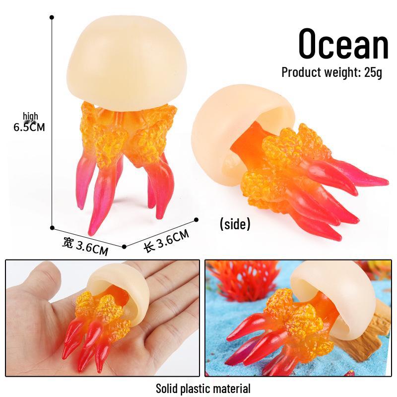 Solid Cross Water Drop Fish Simulation Toy Model - Bobo Sea Creature Ornament