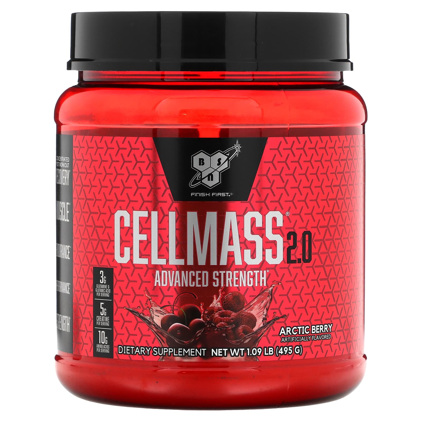 

BSN, Cellmass 2.0, Enhanced Potency, Post-Workout, Arctic Berry, 495 g (1.09 lb)