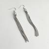 925 Sterling Silber Vintage Ohrringe Für Damen Trendig Einfach Lange Quaste Ohrring Schmuck Allergievorbeugend Partyzubehör