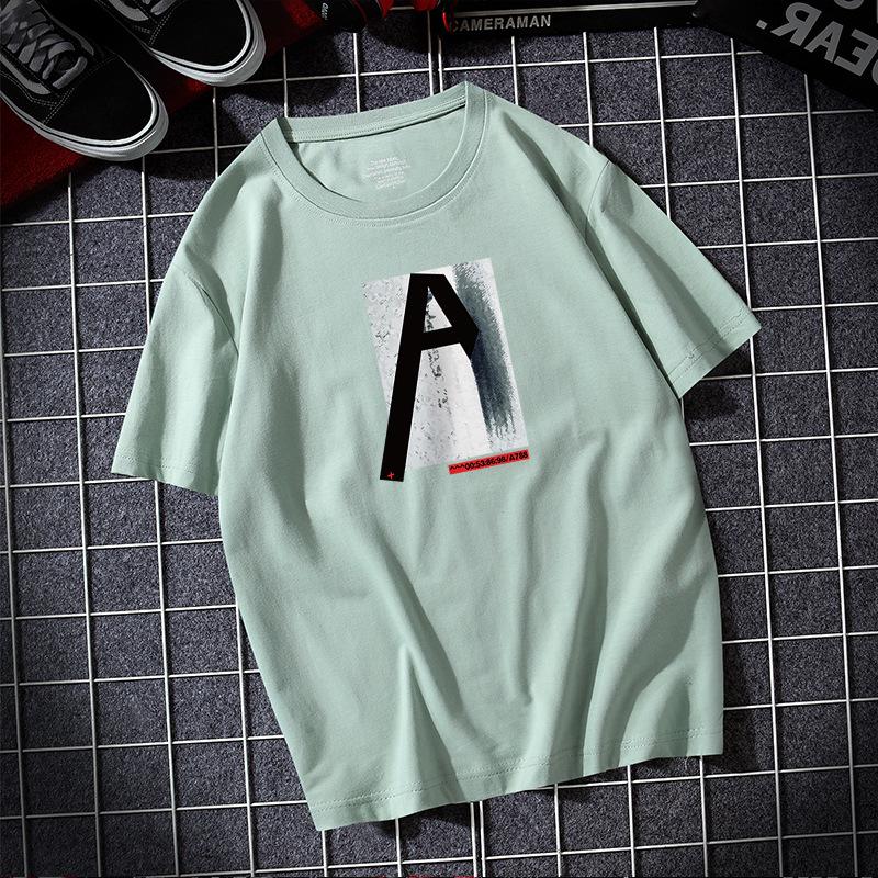 A Large Size Men Short Sleeves T-shirt 100% Cotton Casual Tee Shirt S-6XL