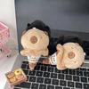 11cm Adorable Cotton Capybara Plush Stuffed Animal Doll Cute Ice Cream Cone Keychain Backpack Charm Party Gift for Kids